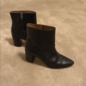 Madewell Black Leather Ankle Boots